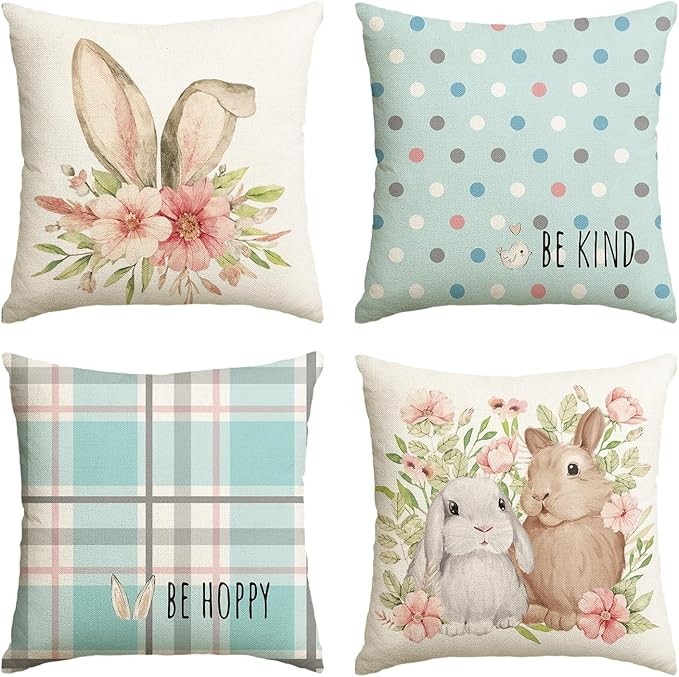 Easter Rabbit Floral Cushion Set (4-Pack) suppliers